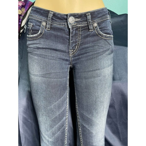 Silver AIKO Kick Flare‎ Capri Pant's / Jeans Women's Size 27 - Picture 1 of 5